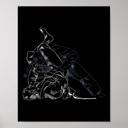 Jiu-jitsu Kampf Karate Sport Kampf Jitsu Poster (Vorne)