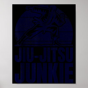 Jiu-Jitsu Kämpfer Jujutsu Ju-Jitsu BJJ Brasilianer Poster