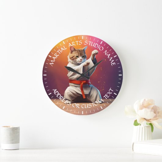 Jiu-jitsu Karate Taekwondo Studio Große Wanduhr (Zuhause)