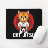 Jiu Jitsu Kawaii Katze Lustiges BJJ oder MMA Grapp Mousepad (Mit Mouse)