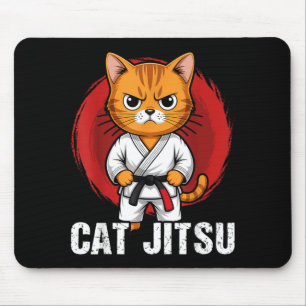 Jiu Jitsu Kawaii Katze Lustiges BJJ oder MMA Grapp Mousepad