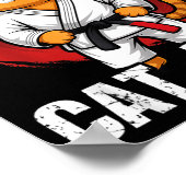 Jiu Jitsu Kawaii Katze Lustiges BJJ oder MMA Grapp Poster (Ecke)
