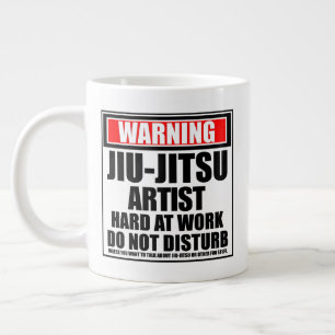 Jiu-Jitsu-Künstler hart am Arbeitsplatz warnen Jumbo-Tasse