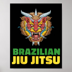 Jiu Jitsu Lion - Brasilianisches Jiu Jitsu und Gra Poster