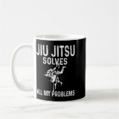 Jiu Jitsu löst Probleme - Lustiges brasilianisches Kaffeetasse (Links)