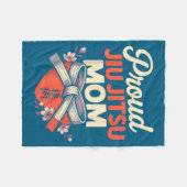 Jiu Jitsu Mama Mutter Retro Fleecedecke (Vorderseite (Horizontal))