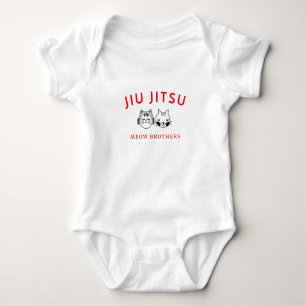 Jiu Jitsu Meow Brothers Baby Strampler