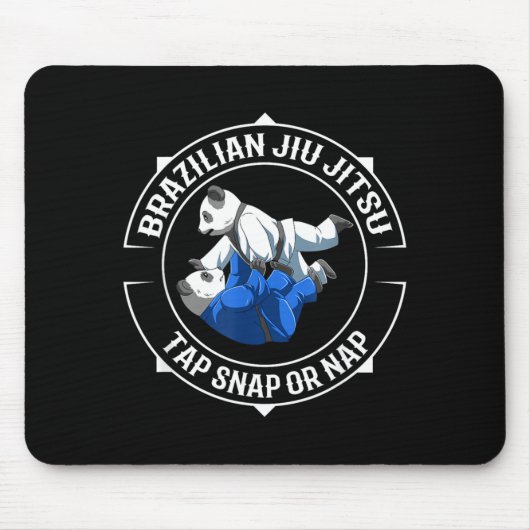 Jiu Jitsu Panda - Lass uns rollen Mousepad (Vorne)