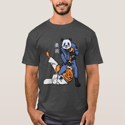 Jiu-Jitsu Panda Tiger Grappling Shirt (Vorderseite)