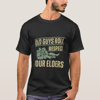 Jiu Jitsu Papa Vater Coach Alte Kerle Rollen Respe T-Shirt