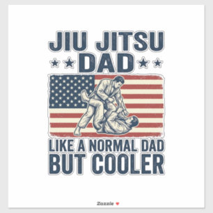 Jiu Jitsu Papa Vintage Flag Shirt Design_1 Aufkleber