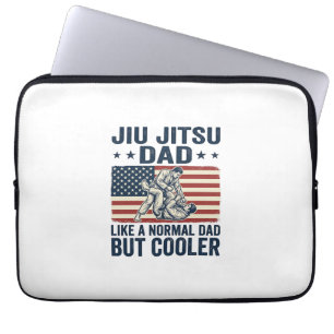 Jiu Jitsu Papa Vintage Flag Shirt Design_1 Laptopschutzhülle