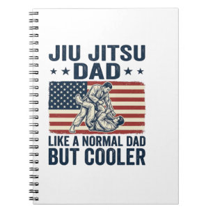 Jiu Jitsu Papa Vintage Flag Shirt Design_1 Notizblock
