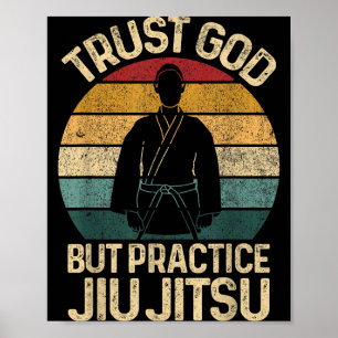 Jiu Jitsu Retro Brasilianisches BJJ Jujitsu MMA Poster