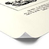 Jiu Jitsu Retro elegantes Quadrat schwarz und weiß Poster (Ecke)