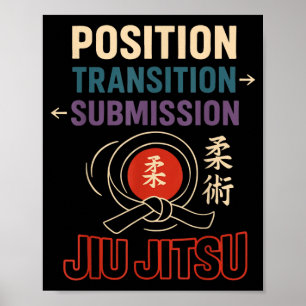 Jiu Jitsu Retro Vintage Einzel Jiu Jitsu genommen Poster