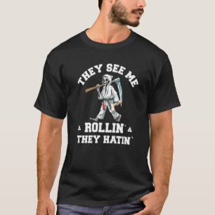 Jiu Jitsu Rollen BJJ Ringen Sensenmann T-Shirt