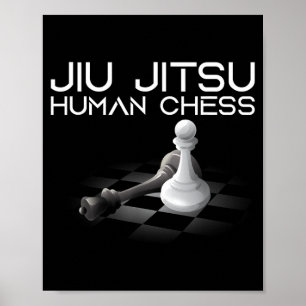 Jiu Jitsu Schach Brasilianisches Jujitsu MMA Poster