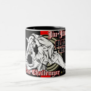 Jiu-Jitsu schwarzer Gurt-Tasse Zweifarbige Tasse