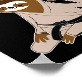 Jiu Jitsu Slow your Roll Sloth Brasilianer Jujitsu Poster (Ecke)