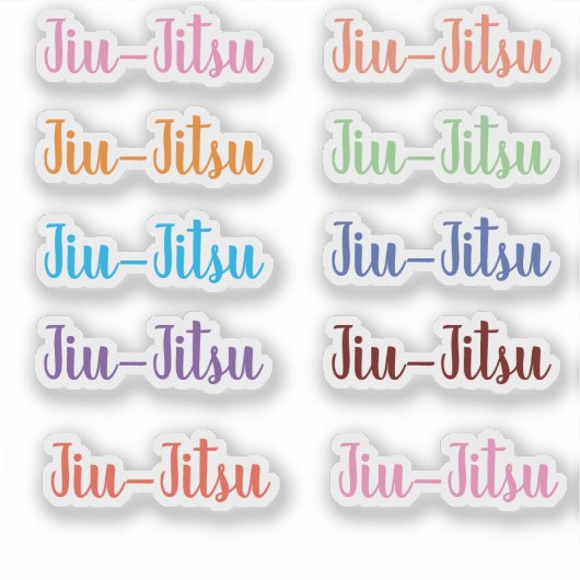 Jiu-Jitsu Stickers Aufkleber (Vorderseite)