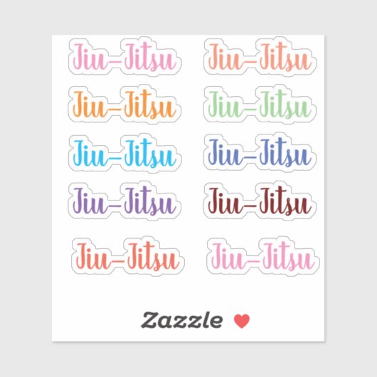 Jiu-Jitsu Stickers Aufkleber (Blatt)