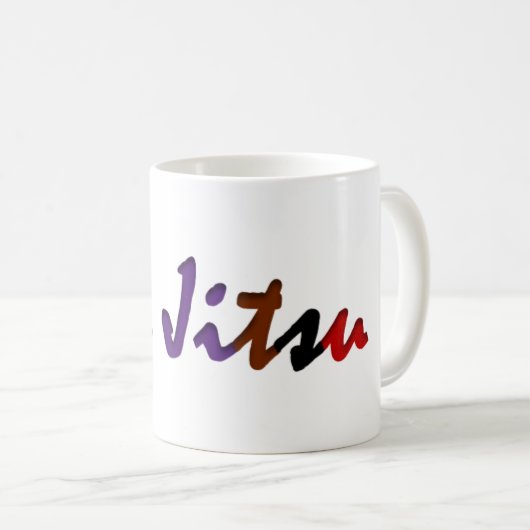 Jiu Jitsu Tasse - erwachsene Gurt-Farben (VorderseiteRechts)