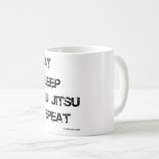 Jiu Jitsu Tasse - ESSEN Sie WIEDERHOLUNG DES (VorderseiteRechts)