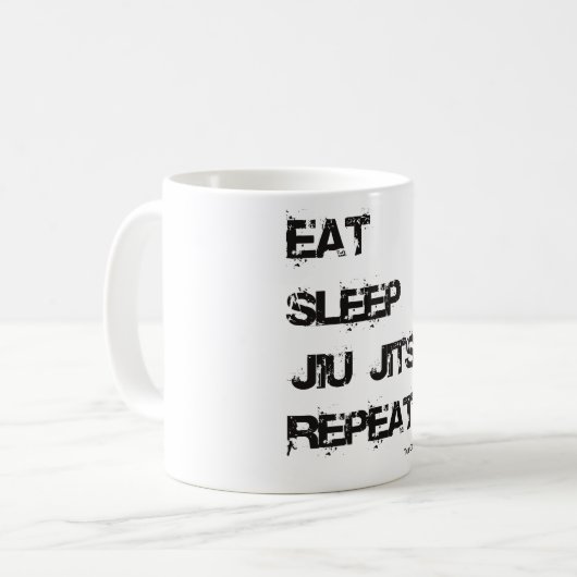 Jiu Jitsu Tasse - ESSEN Sie WIEDERHOLUNG DES (Vorderseite Links)