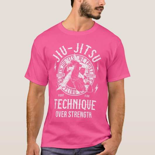Jiu-Jitsu-Technik über Stärke Bjj T-Shirt (Vorderseite)