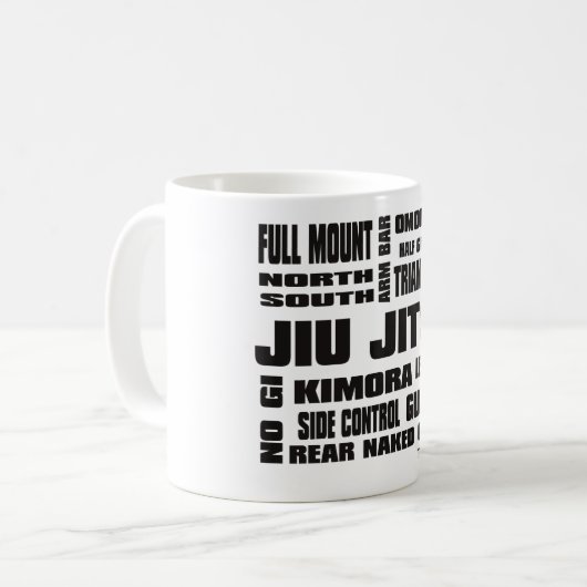 Jiu Jitsu - Terminologie Kaffee-Tasse Kaffeetasse (Vorderseite Links)