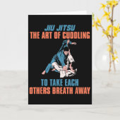 Jiu Jitsu The Art Of Cuddling To Take Each Others  Karte (Gelbe Blume)