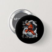 Jiu-Jitsu Tiger Kung Fu Taekwondo Kickboxen Button (Vorne & Hinten)