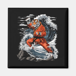 Jiu-Jitsu Tiger Kung Fu Taekwondo Kickboxen Magnet