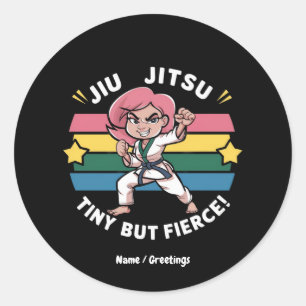 Jiu Jitsu Tiny but Fierce stärkt das Vertrauen der Runder Aufkleber