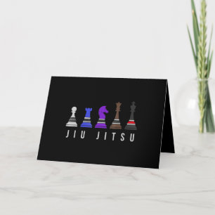 jiu jitsu training   chess, gift  bjj with text. feiertagskarte