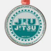 Jiu Jitsu Training und Disziplin by BJJH,- Achtung Silbernes Ornament (Vorne)