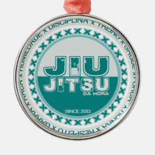 Jiu Jitsu Training und Disziplin by BJJH,- Achtung Silbernes Ornament