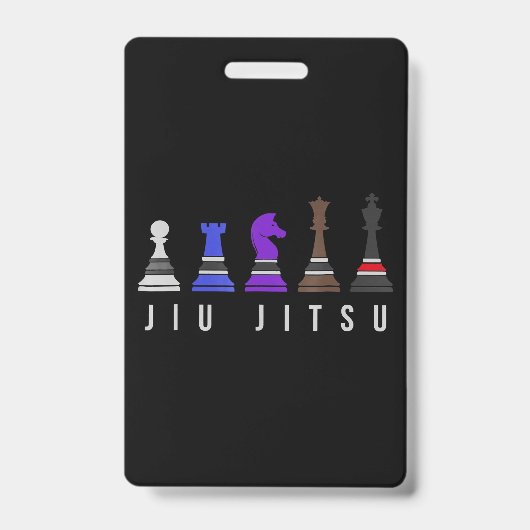 jiu jitsu    Trainingschach, Geschenk bjj mit Text Ausweis (Vorderseite)