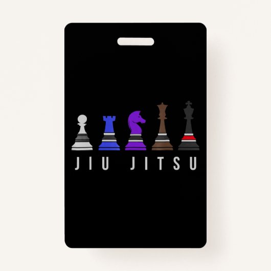jiu jitsu    Trainingschach, Geschenk bjj mit Text Ausweis (Vorderseite)