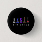 jiu jitsu    Trainingschach, Geschenk bjj mit Text Button (Vorderseite)