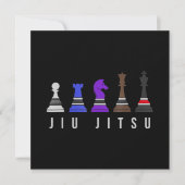 jiu jitsu    Trainingschach, Geschenk bjj mit Text Einladung (Vorderseite)