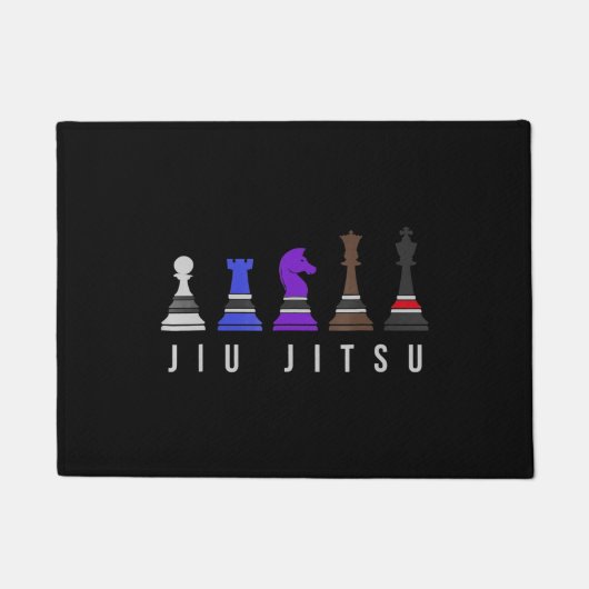jiu jitsu    Trainingschach, Geschenk bjj mit Text Fußmatte (Vorderseite)