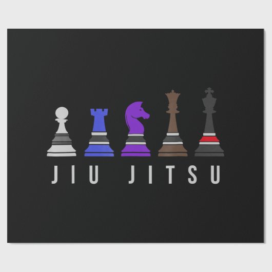 jiu jitsu Trainingschach, Geschenk bjj mit Text Geschenkpapier (Flach)