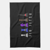 jiu jitsu    Trainingschach, Geschenk bjj mit Text Geschirrtuch (Vertikal)