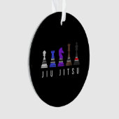 jiu jitsu Trainingschach, Geschenk bjj mit Text Ornament (Vorderseite)