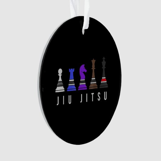 jiu jitsu Trainingschach, Geschenk bjj mit Text Ornament (Vorderseite)