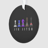 jiu jitsu Trainingschach, Geschenk bjj mit Text Ornament (Vorderseite)