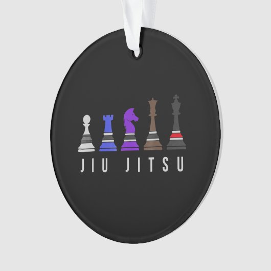 jiu jitsu    Trainingschach, Geschenk bjj mit Text Ornament (Vorderseite)