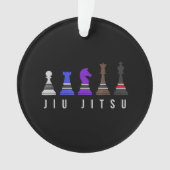 jiu jitsu Trainingschach, Geschenk bjj mit Text Ornament (Vorderseite)